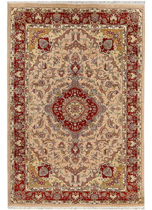 Tan Kirman 4' 7 x 6' 9 - SKU 37688