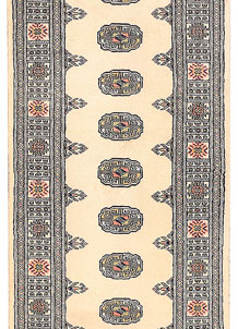 Antique White Bokhara 2' 6 x 8' 10 - No. 45318