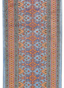 Light Steel Blue Jaldar 2' 7 x 9' 9 - No. 45567