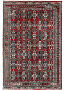 Dark Red Caucasian 6' 1 x 9' 2 - No. 47641