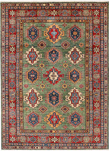 Dark Olive Green Kazak 4' 11 x 6' 9 - No. 47935
