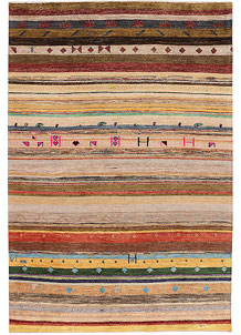 Multi Colored Gabbeh 6' 3 x 9' 2 - No. 48296