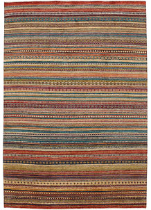 Multi Colored Gabbeh 6' 8 x 9' 6 - No. 48298