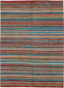 Multi Colored Gabbeh 6' 6 x 10' 6 - No. 48311