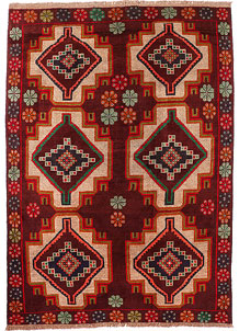 Multi Colored Baluchi 5' 10 x 8' 2 - No. 55185