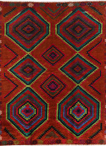 Saddle Brown Baluchi 6' x 7' 11 - No. 55227