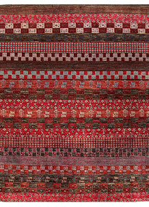 Multi Colored Gabbeh 6' 7 x 8' 3 - No. 55979