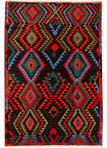 Multi Colored Baluchi 6' 4 x 9' 1 - No. 57141
