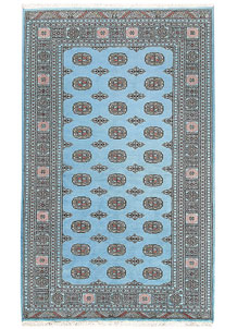 Sky Blue Bokhara 5' 1 x 8' 2 - No. 60382