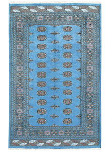 Deep Sky Blue Bokhara 5' 1 x 8' - No. 60388