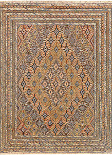 Multi Colored Mashwani 5' 3 x 6' 5 - No. 61779