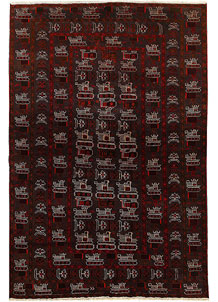 Multi Colored Baluchi 6' 4 x 9' 7 - No. 61800