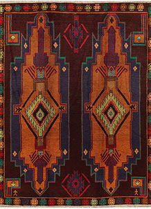 Multi Colored Baluchi 6' 6 x 8' 4 - No. 61865