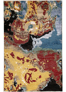 Multi Colored Abstract 4' 6 x 6' 11 - SKU 65086
