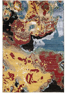 Multi Colored Abstract 4' 6 x 6' 11 - SKU 65087