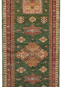 Dark Olive Green Kazak 2' 7 x 7' - No. 65239