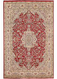 Firebrick Isfahan 5' 6 x 8' 8 - SKU 68371