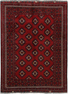 Dark Red Khal Mohammadi 4' 8 x 6' 4 - SKU 69376