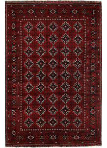 Dark Red Khal Mohammadi 6' 4 x 9' 6 - SKU 69449
